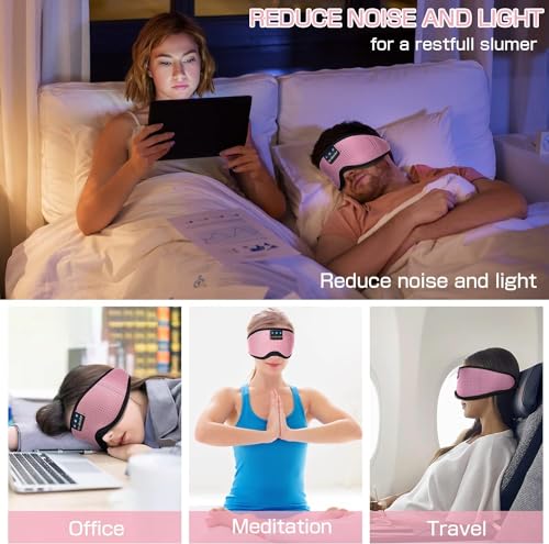 Sleep Mask with Bluetooth Headphones