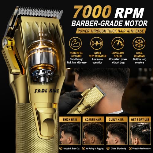 Professional Hair Clippers for Men (Gold+bronze)