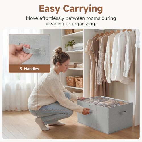 24 Pair Large Shoe Storage Box (Grey / Large)
