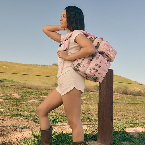 15L Slim Gym Backpack 1000D Travel EDC Daypack (Realtree Apx Flushing Pink)