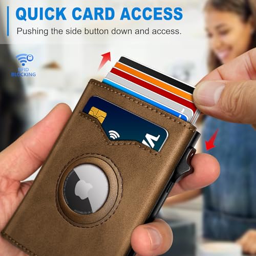 Airtag Wallet for Men (Red Brick121)