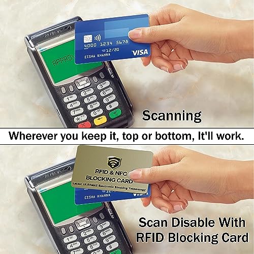 10 Pack RFID Blocking Card for Credit Debit ID Card (Golden)