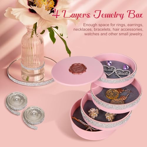 Jewelry Holder Organizer Ideas for Women (Sparkle Pink)