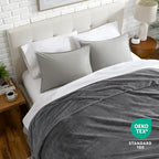 Fleece Blanket Luxury Microplush (King / 30 - Chevron Grey)