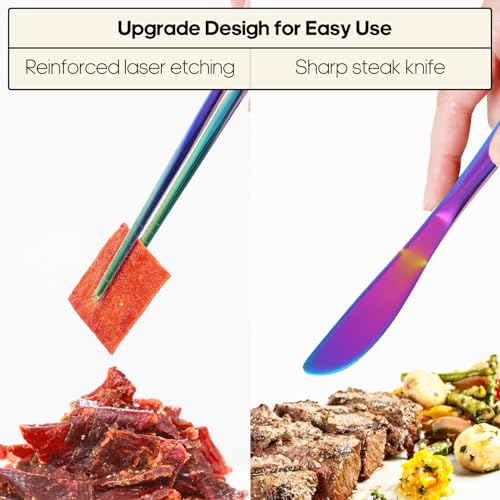 Travel Utensils with Case (Rainbow)