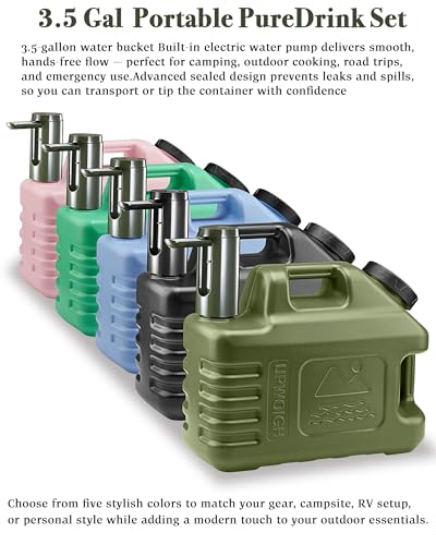 3.5 Gallon Water Jug with Rechargeable Touch Pump (Green Pump / 3.5 Gal)