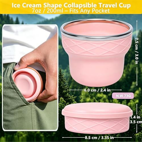 Collapsible Cup for Travel (Pink)