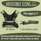 Autism Safety Harness with leash for Kids 2 (Green)