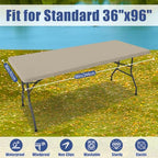 2 Pack Rectangle Spandex Fitted Table Cloth (Taupe / 96" x 36" (Rectangular))