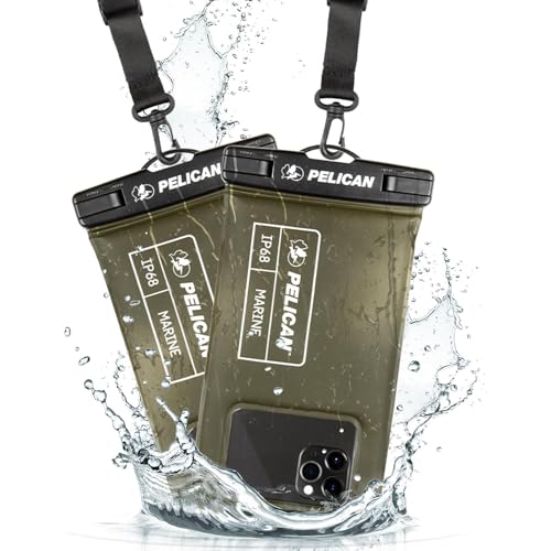 2 Pack Marine Waterproof Phone Pouch (Olive Green - 2 Pack - Regular / Regular / 2 Pack)