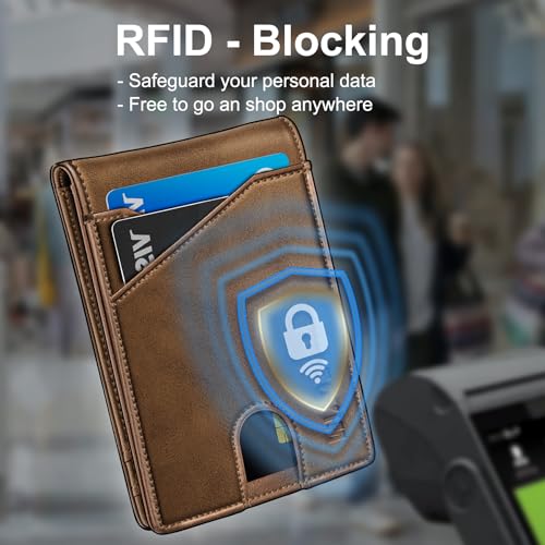 Airtag Wallet for Men (Red Brick132)