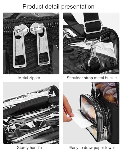 Makeup Brush Bag (Black Clear)