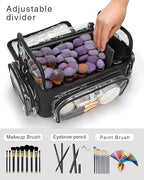 Makeup Brush Bag (Black Clear)