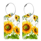2 Pcs Luggage Tags for Suitcases (Sunflower)