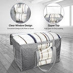 2 Pack Oversized Moving Bags with Reinforced Handles (2-Pack / Grey-window)