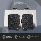 Luggage Cover Fits 18 (S / Black Polygonal)