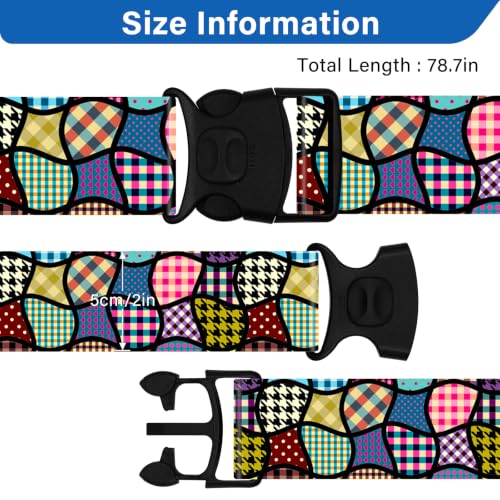 Luggage Straps for Suitcases (Black Pattern)