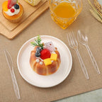 90 Pieces Transparent Plastic Cutlery Set (Transparent)