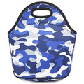 Neoprene kids Lunch box Insulated Soft Bag Mini Cooler Thermal Meal Tote Kit for Boys (Blue Camo)