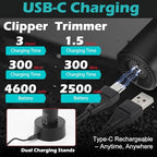 001 & 977 Hair Clipper and Trimmer Set for Men (001+977 2 in 1 Black)