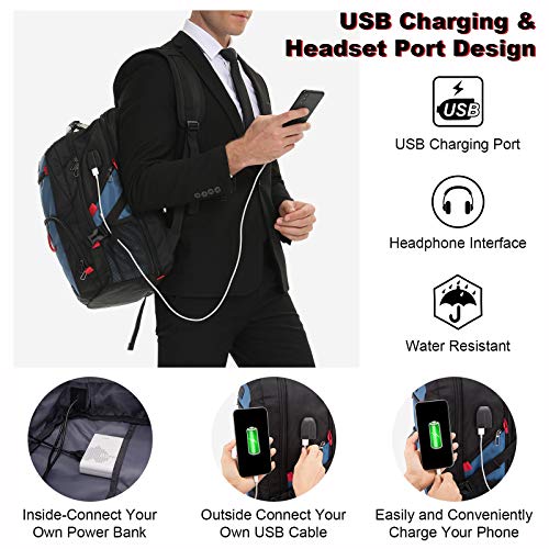Large Laptop Backpack for Men (Blue / 15.6 inch)