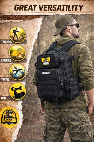 BARRERA Tactical Backpack 25L (Black / 25 L)