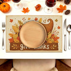 Thanksgiving Placemats 6 Pcs (Thanksgiving Turkey)