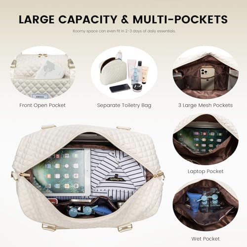 Travel Duffle Bag (Beige-L / Extra Large-2 Pcs)