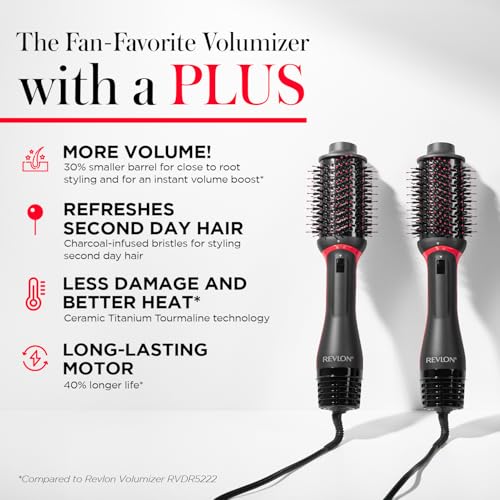 One Step Volumizer Plus Hair Dryer and Styler (Root Lift & Waves (2.4" Barrel) / Black)