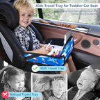 Kids Travel Tray for Car Seat (Blue Plane)