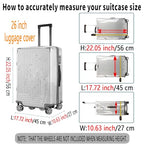 26 Inch Waterproof Clear Suitcase Cover (Gray Trim-0.4mm / 26" Suitcase Cover.)