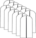 Garment Bags for Hanging Clothes 12 PCS Transparent Waterproof Dustproof by HomeClean