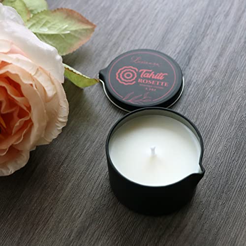 Massage Candle Home Scented Body Oil Tahiti Rosette Soy Wax 2.35oz