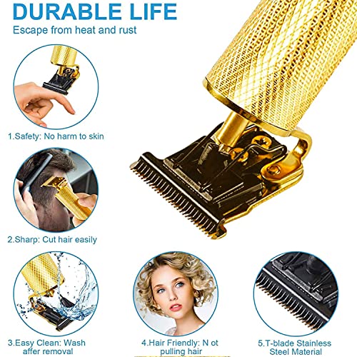 for Mens Cordless 𝐇𝐚𝐢𝐫 𝐓𝐫𝐢𝐦𝐦𝐞𝐫 T (Gold)