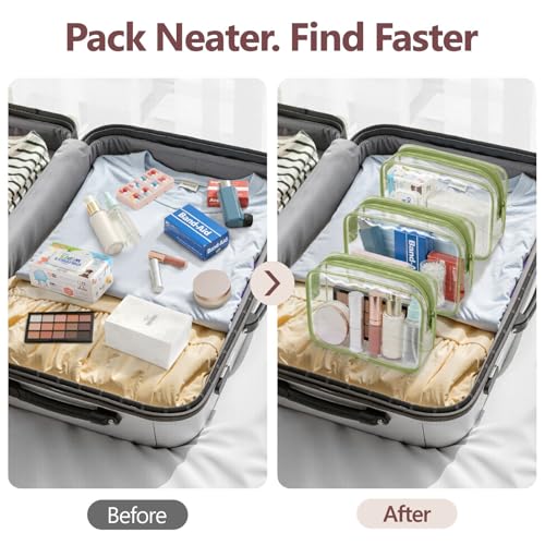 TSA Approved Toiletry Bag (Sage Green / Medium Set)
