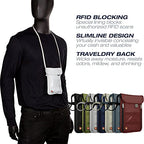 RFID Blocking Stash Neck Wallet (Taupe)