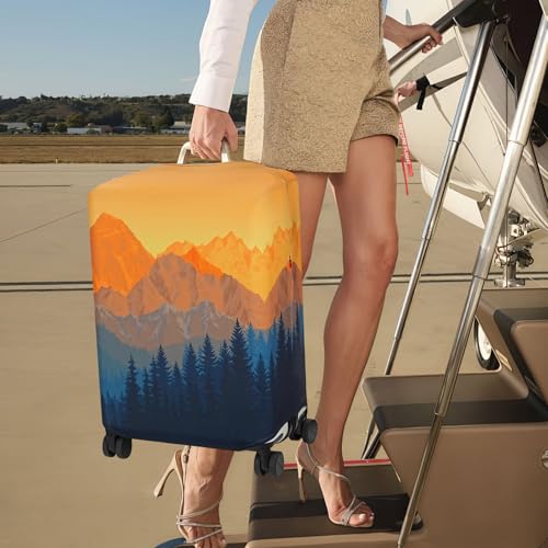 Luggage Cover Fits 18 (S / Amber Mountains)