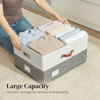 Storage Bins with Lids [3 (Grey & White / XL(3-Pack))