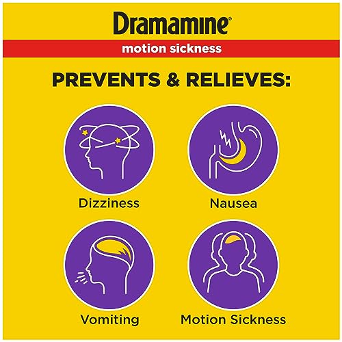 Motion Sickness Less Drowsy Raspberry Cream Chewable (12 Count (Pack of 2))