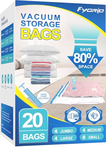 80% Space Saver Vacuum Storage Bags with Hand Pump