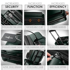 Hard Shell Luggage Sets with Spinner Wheels 4 Piece (4 Piece Set (20/24/28) / Green)