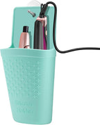 2 Pack Heat Resistant Silicone Hair Iron Mat and Pouch,Portable Travel Hair Straightener Mat and Holder for Hair Styling Tools.(Mint Green)