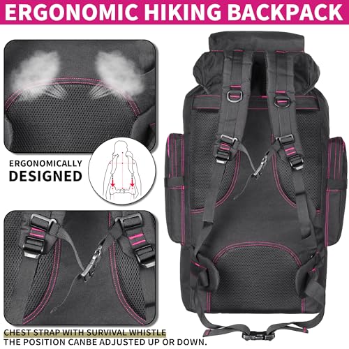 Hiking Backpack for Men 70L (70l-blackrose)