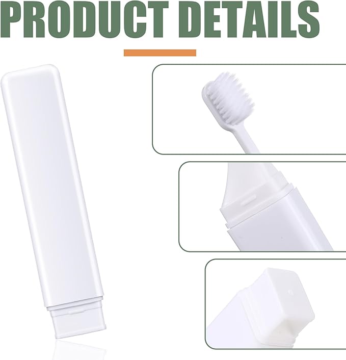 Patelai 2 Pieces Travel Toothbrush Set, Soft Bristle Mini Foldable Tooth Brush - Image 3