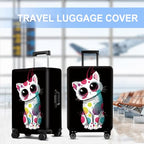 Colorful Cat Luggage Cover Washable Suitcase Protector Anti (Colorful cat / M(24-26inch suitcase))