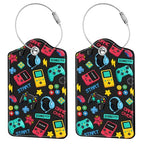 2 Pack Game Luggage Tags for Suitcase (Funny-video-game)
