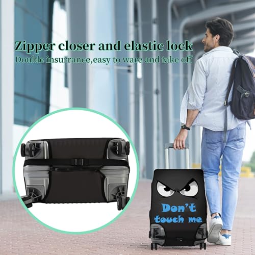 Luggage Cover Suitcase Protector Plus 1 Luggage Tag (Don't Touch Me / XL)