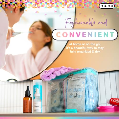 Travel Toiletry Bag Set of 3 (Aqua)