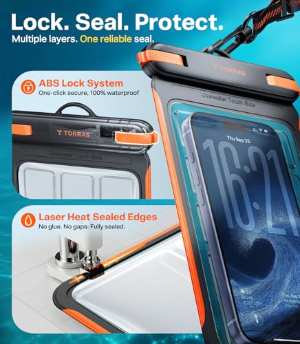 IPX8 Waterproof Phone Pouch Floating (7.0 inch / 2 Pack-Black & White)