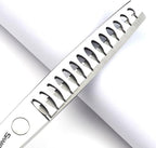 SHARENDS 6/6.5 inch Professional Hair Scissors - Barber Scissors - Stainless Steel - Silver - Modern Style - Right Hand - 6 Inch Teeth-A